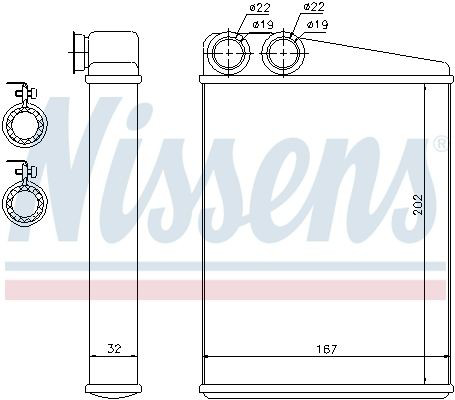 Купить 72046 Nissens Радиатор печки