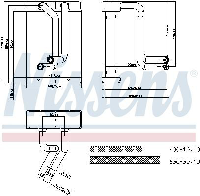 77508 Nissens Радиатор отопителя салона