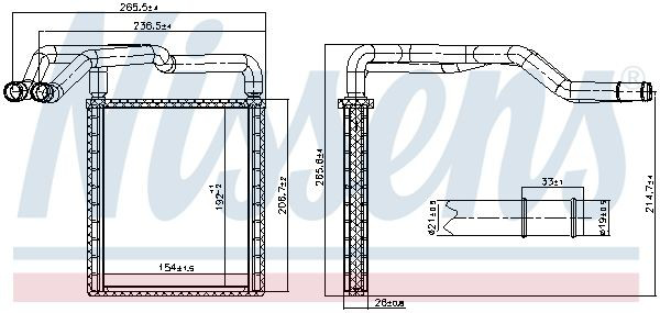 Радиатор печки (отопителя) Nissens 77650 цена, от 80.47 USD
