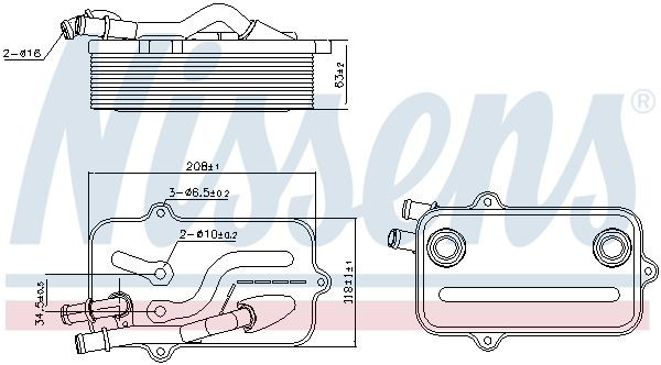 Радиатор АКПП Nissens 90782