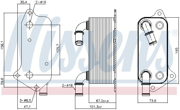 Радиатор охлаждения, АКПП/КПП Nissens 90791 цена, от 71.84 USD