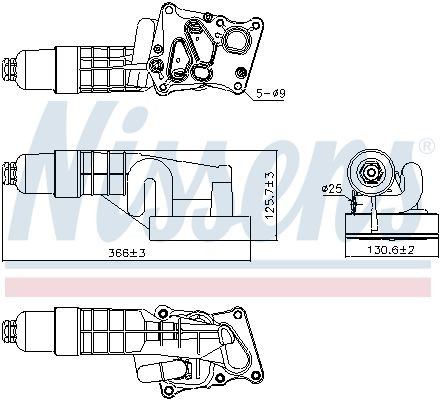 91197 Nissens Корпус маслофильтра