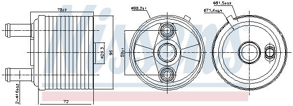 91267 Nissens Радиатор охлаждения, АКПП
