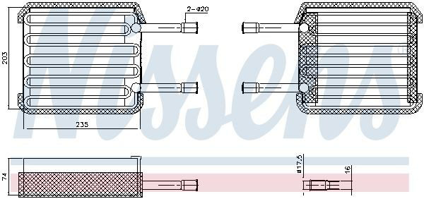 92017 Nissens Радиатор отопителя салона