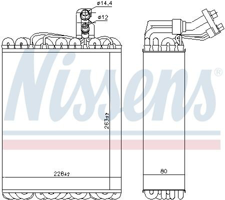 92135 Nissens Радиатор отопителя салона