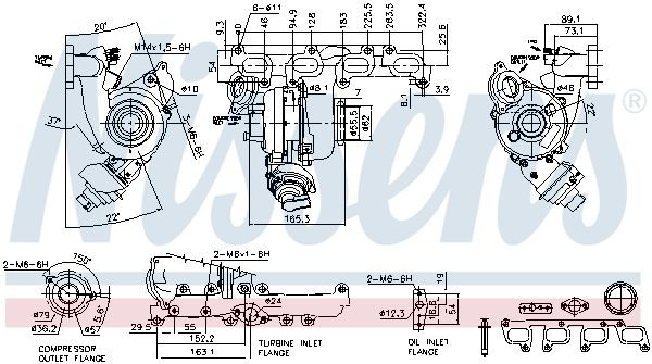 Турбонагнетатель Nissens 93076 цена, от 696.73 USD