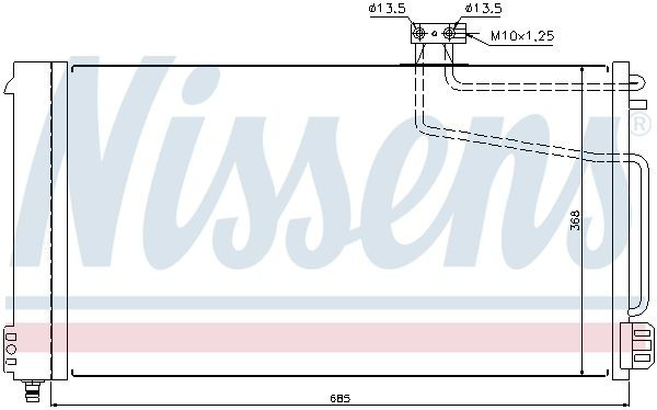 Радиатор кондиционера 940145 Nissens