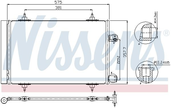 Конденсатор кондиционера Nissens 940239 цена, от 112.77 USD