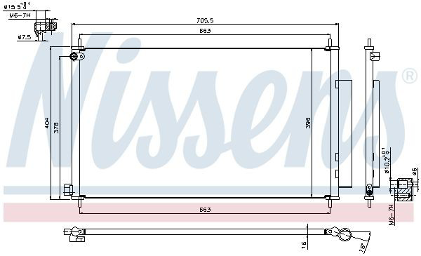 Конденсатор кондиционера Nissens 940354 цена, от 143.97 USD