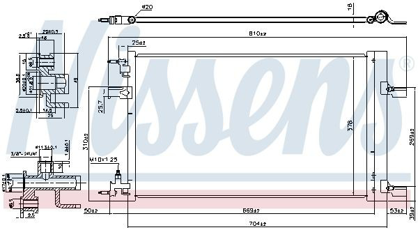 Радиатор кондиционера 940533 Nissens