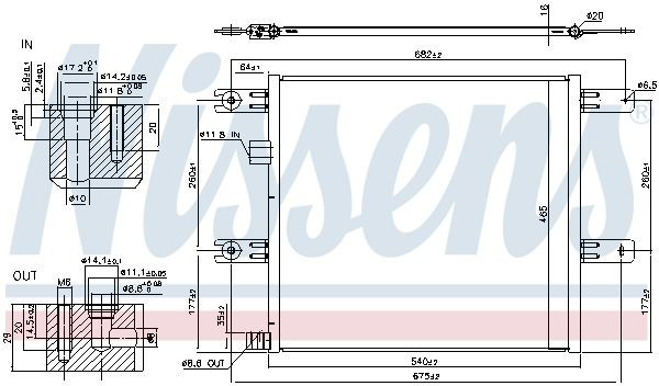 Конденсатор кондиционера Nissens 940541 цена, от 174.84 USD