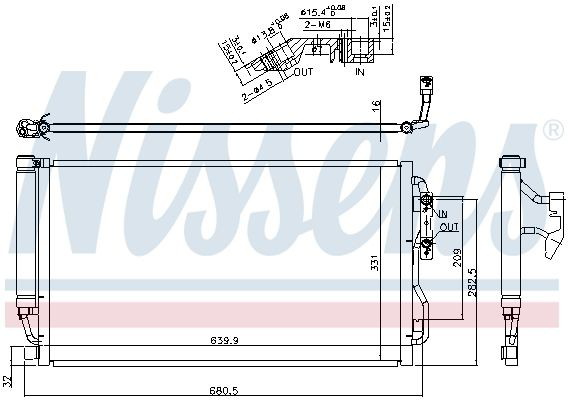 Радиатор кондиционера 940590 Nissens