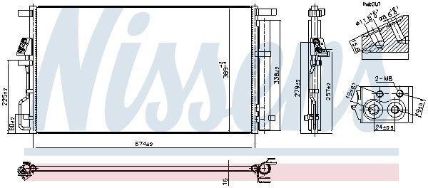 Конденсатор кондиционера Nissens 940922 цена, от 130.56 USD