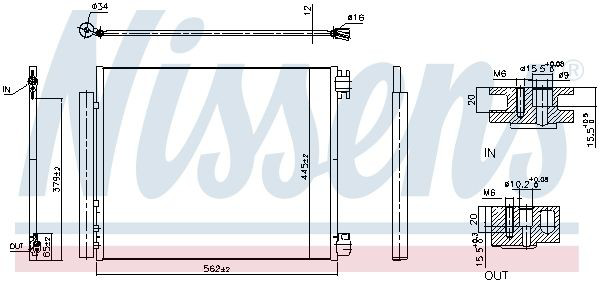 Радиатор кондиционера 940949 Nissens