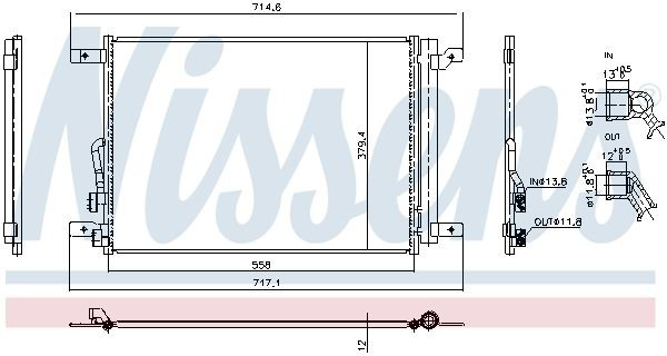 Конденсатор кондиционера Nissens 940974 цена, от 119.03 USD