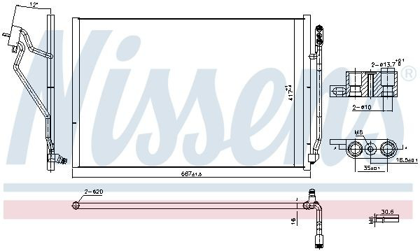 Конденсатор кондиционера Nissens 941245 цена, от 413.83 USD