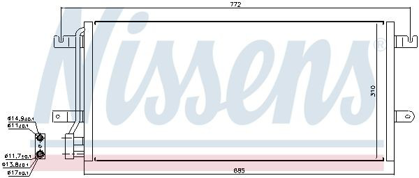 Конденсатор кондиционера Nissens 94524 цена, от 111.84 USD