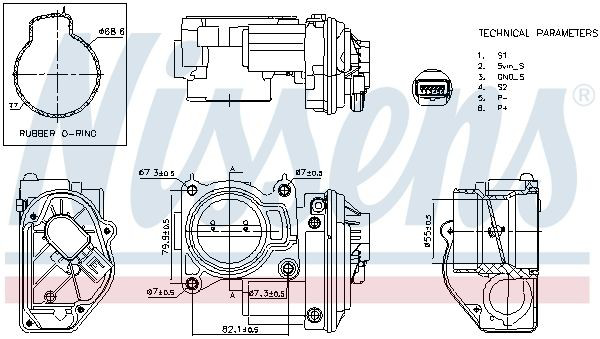 Заслонка воздушная Nissens 955199