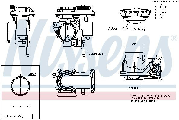 955236 Nissens Дроссельная заслонка