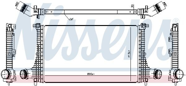 Радиатор интеркуллера Nissens 961502