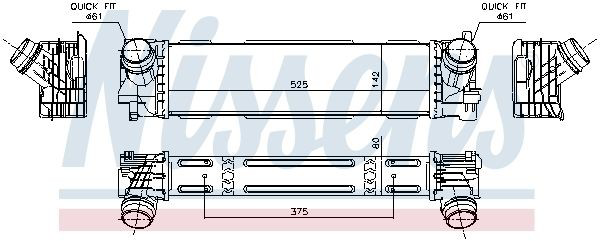 Система охлаждения наддувочного воздуха Nissens 961596 цена, от 213.15 USD