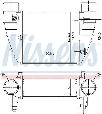 Купить 96426 Nissens Интеркулер