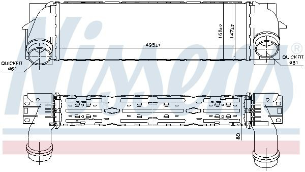96440 Nissens Охладитель наддувочного воздуха