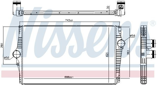 Радиатор интеркуллера Nissens 96601