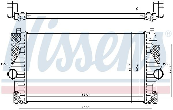 Радиатор интеркуллера Nissens 96755
