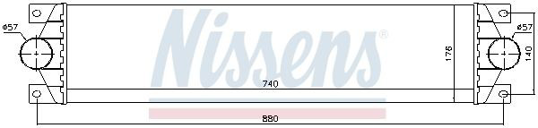 Радиатор интеркуллера Nissens 96767
