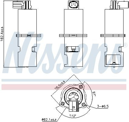 Приборы управления системы рециркуляции Nissens 98154 цена, от 96.21 USD