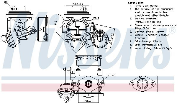 98299 Nissens Клапан рециркуляции отработавших газов EGR