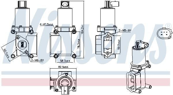 98305 Nissens Клапан рециркуляции отработавших газов EGR