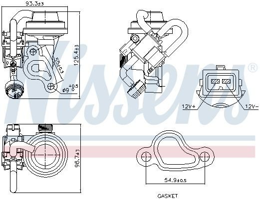 98344 Nissens Клапан рециркуляции отработавших газов EGR