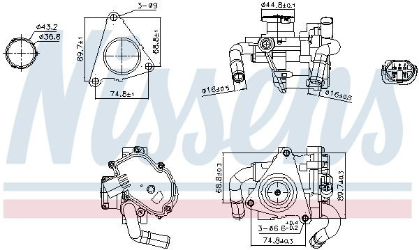 98404 Nissens Клапан рециркуляции отработавших газов EGR