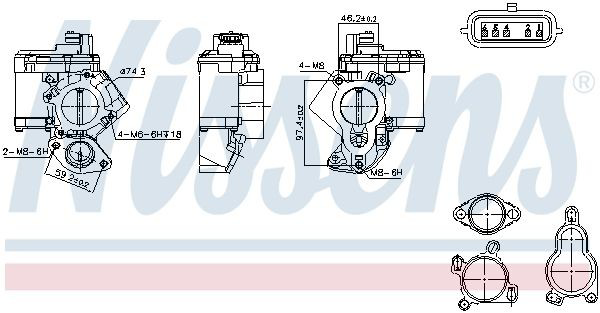 98463 Nissens Клапан рециркуляции отработавших газов EGR