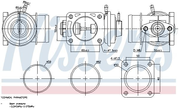 Клапан рециркуляции отработавших газов EGR на BMW 5  E34