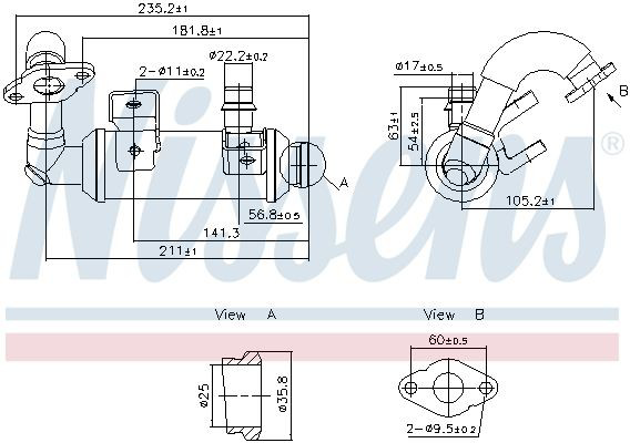 HMP7T1Q9F464AB Hmpx Радиатор системы EGR