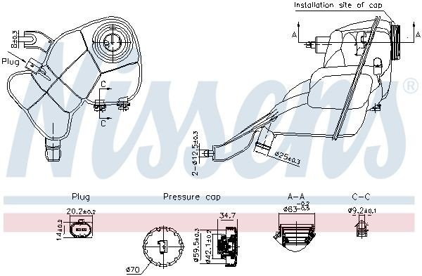 996204 Nissens Расширительный бачок охлаждения