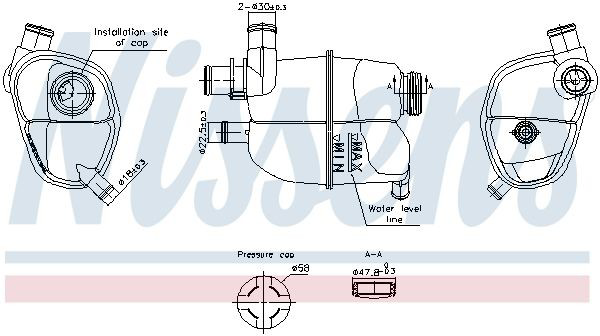 NIS996302 Nissens Расширительный бачок охлаждения