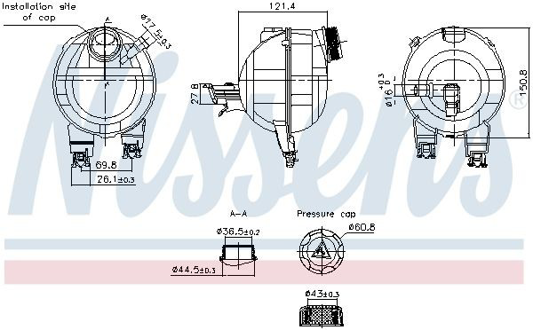 996306 Nissens Расширительный бачок охлаждения