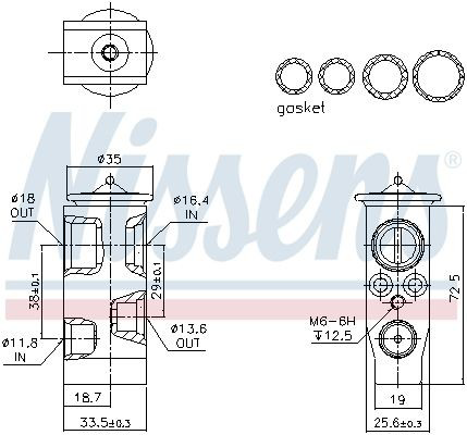 Клапан расширительный Nissens 999373 цена, от 31.05 USD