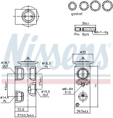 Купить 999393 Nissens Клапан TRV кондиционера
