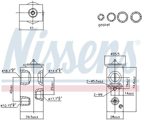 999450 Nissens Терморегулирующий вентиль кондиционера