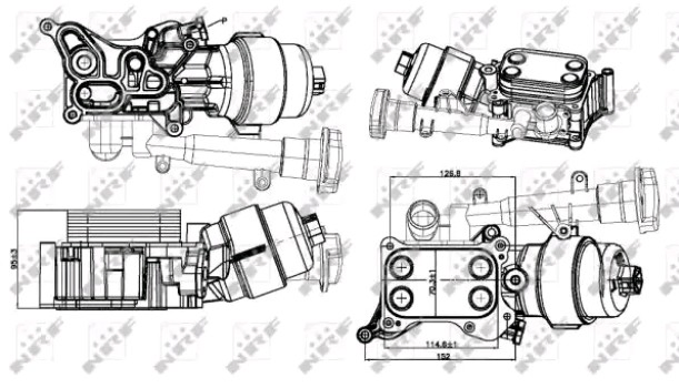 NIS91355 Nissens Корпус маслофильтра