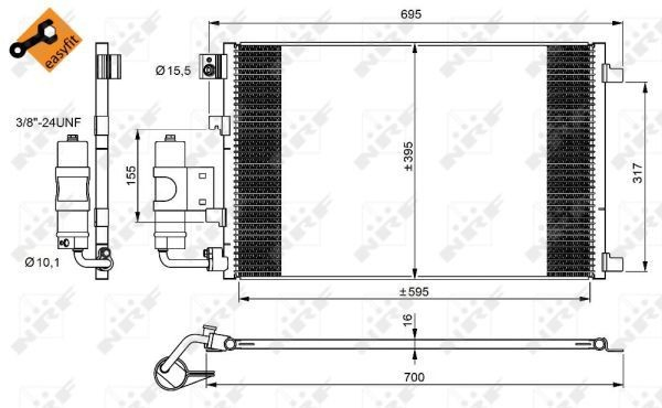  Радиатор кондиционера Nissan Qashqai 