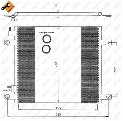 Конденсатор кондиционера Nissens NIS94800 цена, от 72.83 USD