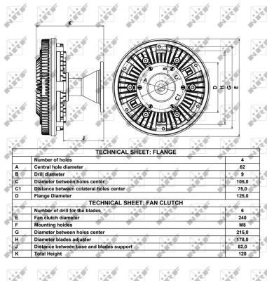 Вискозная муфта NRF 49013 цена, от 268.75 USD