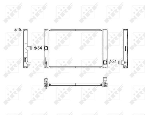 Радиатор охлаждения двигателя NRF 53764 цена, от 70.62 USD
