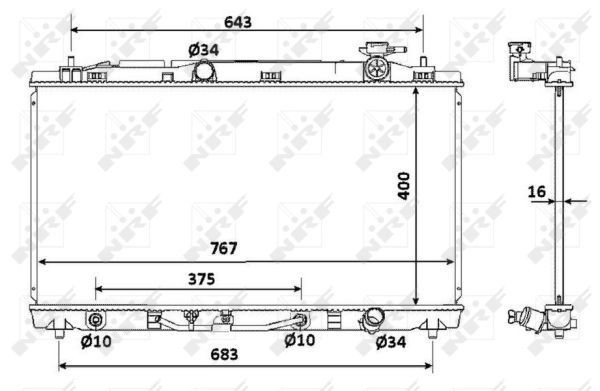 Радиатор основной на Toyota Venza  AGV1, GGV1